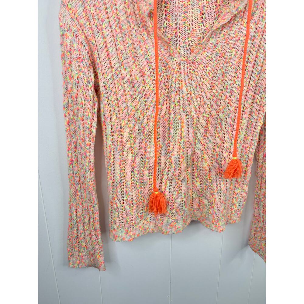 🧺 5 for $25 Sale Lisa Todd Skittles Confetti Knit Hoodie Sweater Size XS Orange - Picture 6 of 11